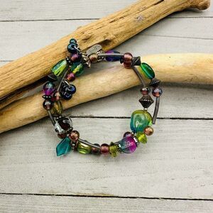 Vintage Tresca Beaded Wrap Bracelet Bohemian